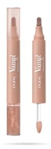 Pupa Vamp! Marker Duo Rouge à lèvres + gloss à l'acide hyaluronique 3 en 1 pour définir, remplir et colorer, contour des lèvres – Disponible en 9 couleurs (001 Watery Nude)