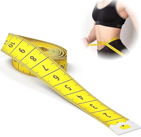 2 Bände Tape Messkörper 300 cm / 120 Zoll, Schneider Tape Mess Doppelseitiges Messband Flexible Tape Messschneider mit Knopf Messband für Haushalte Handwerker Schneider (1)