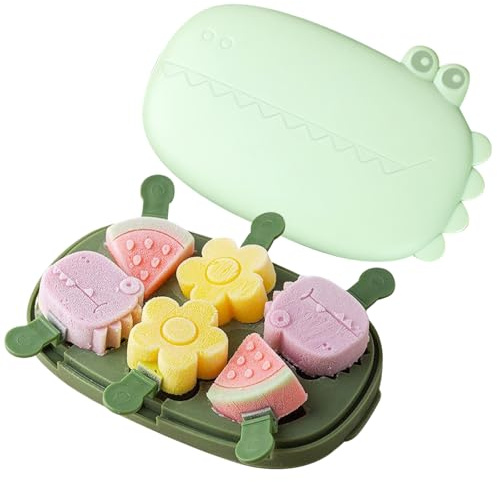 TYXHXTF Moule à Glace, 6 Cavités Moule Glace Silicone DIY Moule Glace à l'eau Réutilisables pour la Crème Glacée pour les Enfants et les Adultes