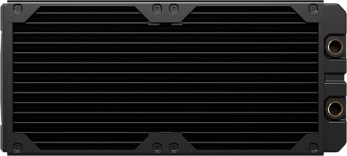 CORSAIR Hydro X Series XR5 280mm V2 Custom Cooling Radiator – Compatible with iCUE LINK Fans, 2x140mm Fan Mounts, Screw Protection Plates, G1/4” Threads – Black