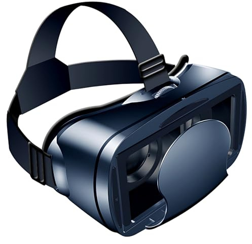 Verstellbares Kopfband, 3D-Virtual-Reality-VR-Brille, Headset, 5-7 Zoll kompatibel, immersiver 120°-Weitwinkel-Viewer, Anti-Blaulicht-Gläser, ideal für Spiele und VR-Apps