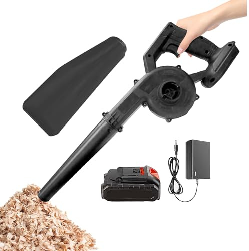 Zestivra Souffleur de Feuilles électrique | 12 000 TR/Min sans Fil Rechargeable Puissant, souffleur d'air portatif pour pelouse, extérieur, Jardin, Voiture, Neige, poussière, Nettoyage de l'air