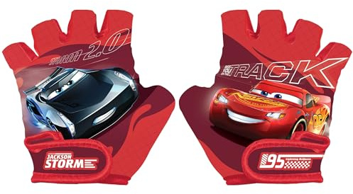 sarcia.eu Fahrradhandschuhe für Jungen – für Fahrrad und Roller, mit Klettverschluss (Disney Cars)