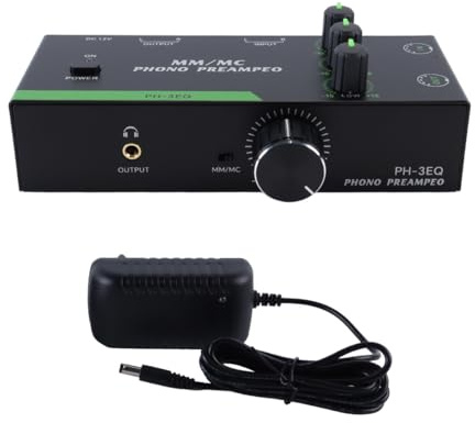 Riven MM MC Phono Vorverstärker 3 Band EQ Einstellbare Verstärkung 5 Pin XLR Eingang Ausgang Plattenspieler Verstärker