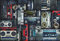 AOFOTO 10x7ft Vintage Wall of Radio Boombox Backdrop Retro 80s Style Photography Background Nostalgic Old-Fashioned Amplifier Music Antique Audio Bass Loudspeaker Photo Studio Props Vinyl Wallpaper
