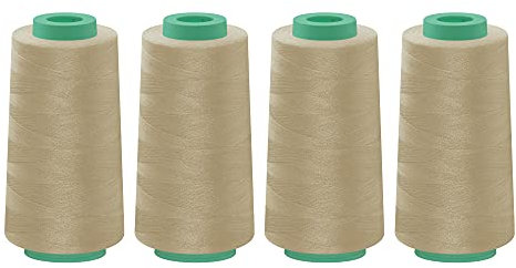 dalipo - Polyester Overlockgarn 4 x 2500m, beige