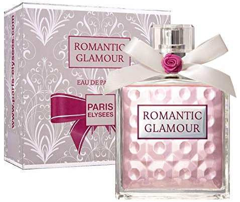 PARIS ELYSEES - Romantic Glamour - Eau de parfum femme - Chyprée et Florale - Cassis et Poire - Made in France - Vaporisateur parfum - 100ML