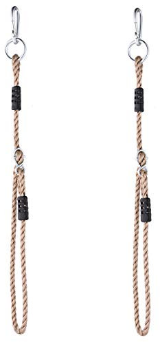 NOSTIFY 2PC Heavy Duty Length Adjustable Nylon Rope Express Setup Hanging Tree Straps (250 Lbs Limited/Each) for Outdoor Swings Hammock Playground Set Accessories - 53 inch
