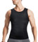 Bingrong Herren Kompressionsshirt Unterhemden Shapewear Bauch Weg Unterhemd für Männer Sport Tank Top Feinripp Muskelshirt Figurformend Body Shaper, Schwarz ,M