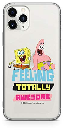 ERT GROUP Original und offiziell Lizenziertes Spongebob Handyhülle für iPhone 11 PRO MAX optimal an die Form des Smartphones angepasst, Schutzhülle aus Silikon, teilweise transparent