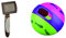 TRIXIE 24131 Softbürste, Kunststoff, 7 × 16 cm & 41362 Cat Activity Snackball, Kunststoff, ø 6 cm