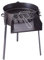 LepantoGarden Barbacoa redonda grande carbón 50 cnt de Chapa para Carbon y Leña, barbacoa portátil desmontable mas parilla.