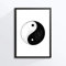 Din A4 Kunstdruck - Ying Yang - Feng Shui Symbol Yoga Druck Poster Bild - ohne Rahmen