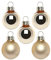 Inge Glas Magic Mini-Weihnachtskugeln 2cm 25 Stück | kleine Christbaumkugeln in Karton-Box (Brokatgold | Gold Glanz matt)