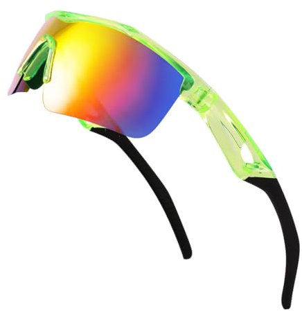 FEISEDY Kinder Jugendliche Sportbrille Polarisierte Jungen und Mädchen Alter von 7-12 Jahre Fahrradbrille mit TR90 Flexiblem Rahmen B2454