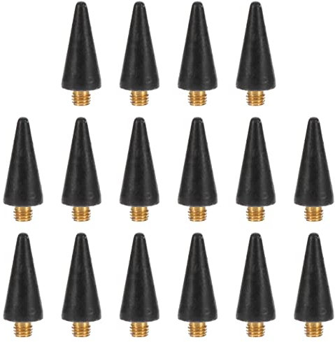 FRCOLOR 16pcs Nail Rhinestones Picker Wax Replacement Head Tips Dotting Pen Wax Head Tip Nail Art Beads Gem Tool Nail Salon DIY Decoration Painting Tool Accessories Black