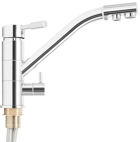 3 in 1 Küche Wasserfilter Armatur Drei-Wege Wasserhahn Osmose Anlage Tap Drehbar für Osmoseanlage Küchenarmatur Mischbatterie