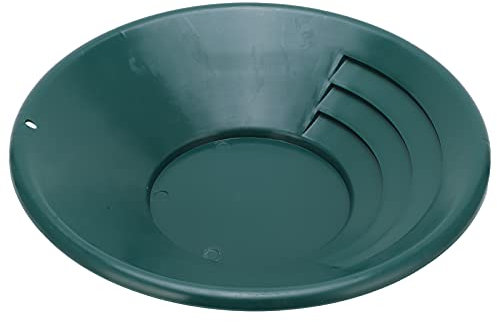 Tefola 350mm Gold Panning Pan, Setaccio per Oro, ABS Verde Rotondo Oro Setaccio Classificatore Setaccio Accessorio Vassoio per la Prospezione Mineraria
