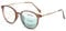 Lanomi Progressive Multifokale Lesebrille Blaulichtfilter Damen Herren Rund Gleitsichtbrille Lesehilfe Sehhilfe UV400 Schutz Brille mit Stärke Braun Gleitsichtbrille 2.5