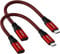 RIITOP USB C Extension Lead Cable Short 7.8inch 2Pack,10Gbps 100W 4K 60Hz USB 3.1 Type C Male to Female Extension Cord for MacBook Pro, iPad Pro Air