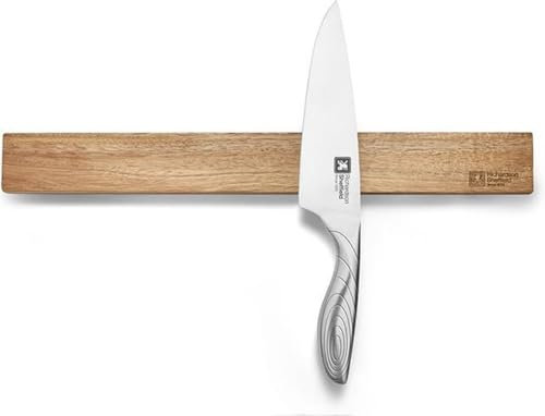 RICHARDSON SHEFFIELD Messerhalter mit Magnetleiste | Akazien-Holz | Holzleiste mit extra-starkem Magnet | 40 cm Lang | Messerblock Magnetisch Holz für Messer