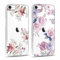 Yoedge 2 Pièces Coque pour iPhone 8/7 / SE 2020 / SE 2022 4,7, Ultra Fine Souple Transparente Silicone TPU avec Motif Rose Fleur Design Étui, Antichoc Anti-Rayures Protection Housse pour iPhone SE