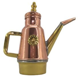 Ölkanne aus Kupfer und Messing mit Griff für Küche, Haus, Restaurant, Pizzeria 1/4, 250 ml, hergestellt in Italien