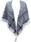 Palestinian Elegance Keffiyeh mit Sharshoba aus Ramallah Palästina, Schwarz/Weiß, 47 x 47 cm, Schwarz/Weiß, 47 x 47