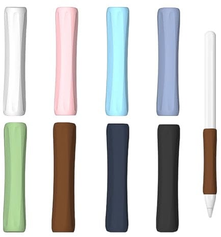 CYNOSURETECH 8 Pieces Touch Screen Pen Protective Cover, Silicone Pen Cover, Colorful Pen Cover, Pen Grip Cover, Anti-Slip Pen Cover, Touch Screen Pen Accessories