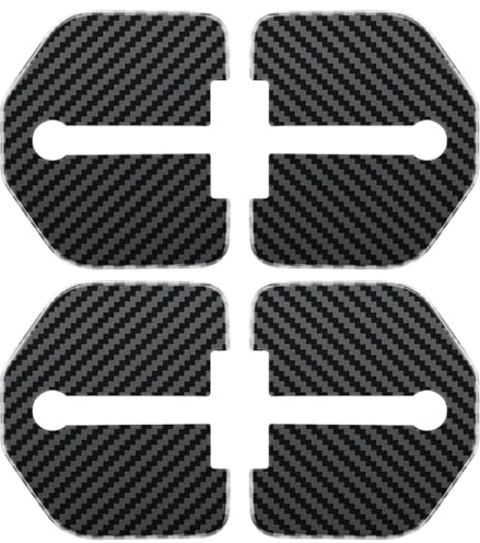 Car Door Lock Protector Cover for Land Rover range rover evoque 2012-2018,4 pcs, Stainless Steel, Protect Buckle,E-carbon fiber