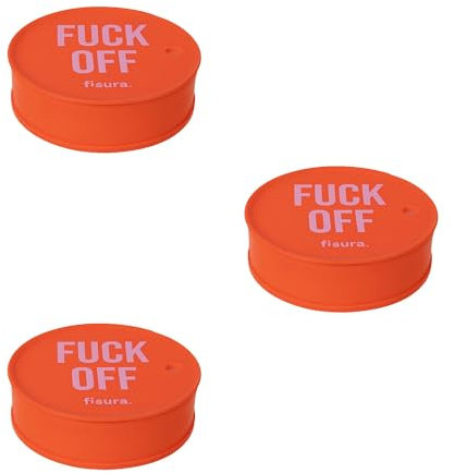 Fisura – Tapa vasos antidroga F*ck off rojo 3 unidades. Protector de bebida original. Cubierta para bebidas reutilizable. Protección de vaso antiderrame hecho de silicona. 3 unidades