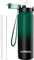 GOPPUS Botella Agua Acero Inoxidable 1L/32oz con Pajita Botellas Aisladas Doble pared Termo Reutilizable al vacío a Prueba Fugas Metal Botella Deportiva Gimnasio Fría para Hombres y Mujeres