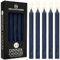 DECO EXPRESS Stabkerzen Kerzen Set 15er Pack Handgemachte Rustik Kerzen Geruchslos Lange Brenndauer bis zu 9 Stunden Tropffreie Tafelkerzen (Marineblau - 15 Pack)