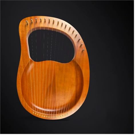 Erwachsene harfe Holz Mahagoni Leier Harfe Mit Tuning-Tool Für Anfänger Musical Instrument 16 Saiten Saiten(Brown)