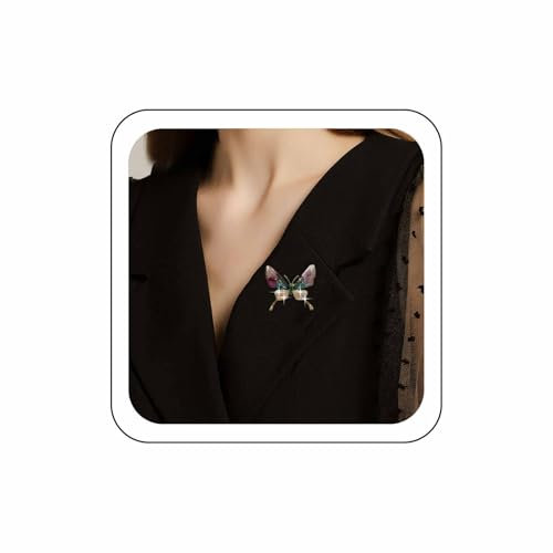 Inateannal Broche Papillon En Cristal Broche Papillon Coloré Broche Strass Broche Papillon Revers Broche Papillon Acrylique Broche Papillon Animaux Insectes Badge Corsage Bijoux Pour Femmes(violet)