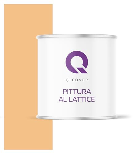 Q-COVER Latexfarbe 2L Hell Orange – Matte Innenfarbe für Wand & Decke, Klasse 3, Hohe Deckkraft, Scheuerfest