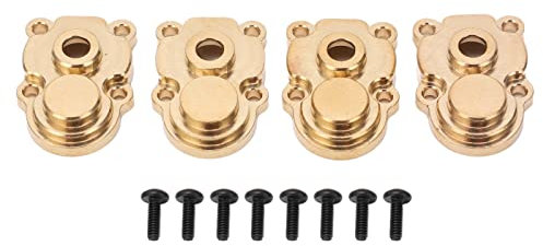 Hiraith 4-teilige RC-Knöchelabdeckung aus Messing, Hochfest, Rostbeständig, RC-Achsgetriebeabdeckung FMS 1/24 FCX24 RC Crawler (Gold)