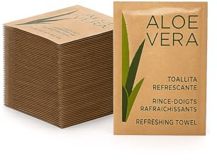 Canape King Aloe Vera Hand Wipes - 500Pcs Soft Natural Wet Wipes 6x8cm Portable Size - Individually Wrapped Refreshing Towles Travel-Friendly - Ideal for Daily Use