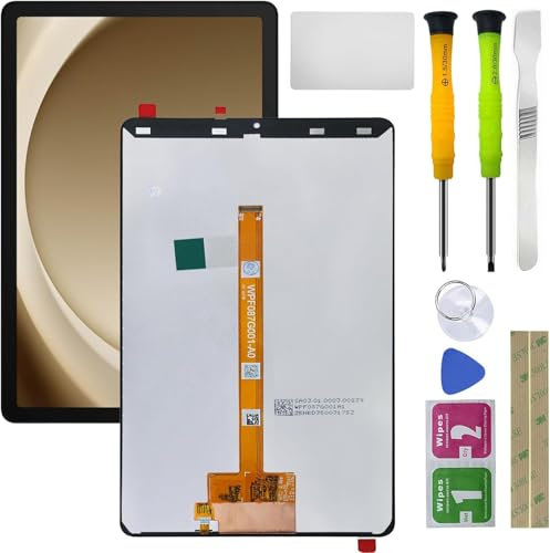 HQB-STAR Galaxy Tab A9 LCD Screen Replacement for Samsung Galaxy Tablet Tab A9 8.7 Wi-Fi SM-X110 LCD Display Digitizer Touch Screen Assembly Replacement 8.7 inch Black+Tools