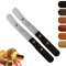 Solingen Messer, 2er Set Räuchereiche Holzgriff, Wellenschliff, Premium Buckelmesser, Klinge rostfrei 11cm - Küchenmesser, Brotmesser, Frühstücksmesser, Dünnschliff & Handabzug, Made in Germany
