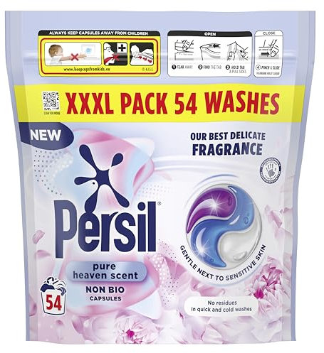 Persil Pure Heaven Scent Non Bio Washing Capsules our best delicate fragrance laundry capsules gentle next to sensitive skin 54 washes