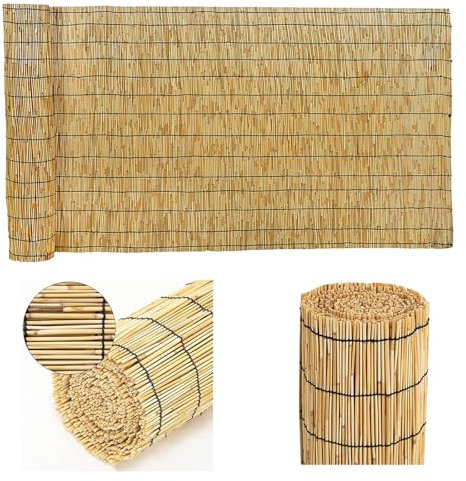 Bambuszaun-Sichtschutz, natürliche Zaunrollen, dekorativer Zaun, natürlicher Schilfzaun, for Pool-Terrassen-Balkongeländer(1.6*2m(5.2*6.6ft))