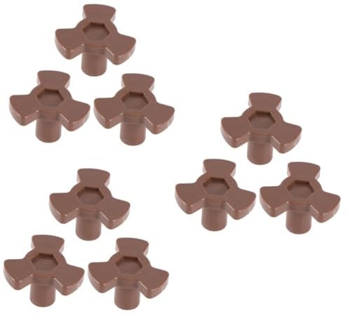 CLISPEED 3sets Microwave Accessories Microwave Plate Replacement Microwave Oven Turntable Coupler Microwave Oven Turntable Motor Microwave Turntable Shaft Tray Shafts Plastic Brown 3pcs*3