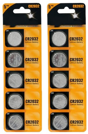 Ksikdeg Pack Of 5/10 2032 Button Cell Batteries 3V Lithium Coin Battery for Car Remote