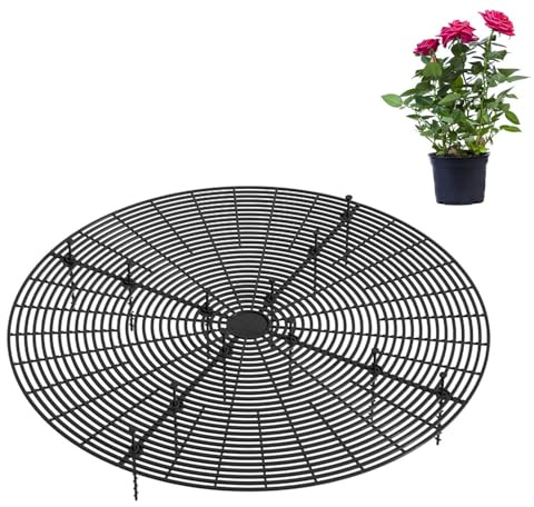 Vgvgaj 52 cm - Couvercle de Pot de Fleurs pour Chat - Grille de Protection du Sol - Protection ABS - pour Chiens et Chats - Protège Les bébés
