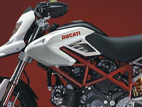 labelbike - Adesivi in Resina Gel 3D Protezioni laterali Moto compatibili con DUCATI HYPERMOTARD 2007-2012