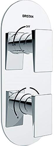 Bristan SAI SHCVO C Sail Recessed Thermostatic Dual Control Shower Valve, Chrome
