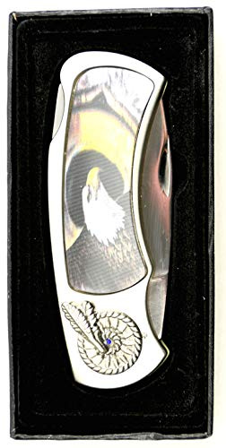 Unbekannt Westernmesser Klappmesser Seeadler mit Hologramm im Griff Adler Taschenmesser