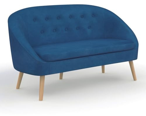 IDMarket - Banksofa aus Samt Sonia blau