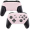 eXtremeRate Carcasa para Nintendo Switch Pro Funda Delantera Placa Trasera Cubierta de Tacto Suave DIY Shell de reemplazo Case para Nintendo Switch Pro-Controlador NO Incluido (Rosa)